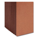 TUFF Expanding Wallets, 7" Expansion, 1 Section, Elastic Cord Closure, Legal Size, Redrope