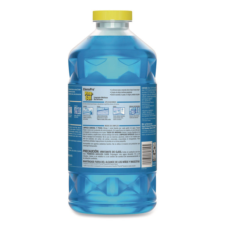CloroxPro Multi-Surface Cleaner Concentrated, Sparkling Wave Scent, 80 oz Bottle, 3/Carton