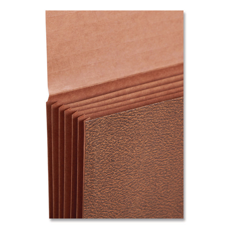 Classic Expanding Partition Wallet with Tear Resistant Gusset/Elastic Cord, 5.25" Exp, 6 Section, Legal Size, Redrope, 10/Box