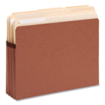 Supertab Pockets, 3.5" Expansion, Letter Size, Redrope, 25/box