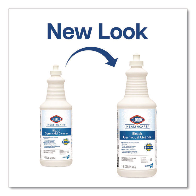 Bleach Germicidal Cleaner, 32 Oz Pull-Top Bottle, 6/carton