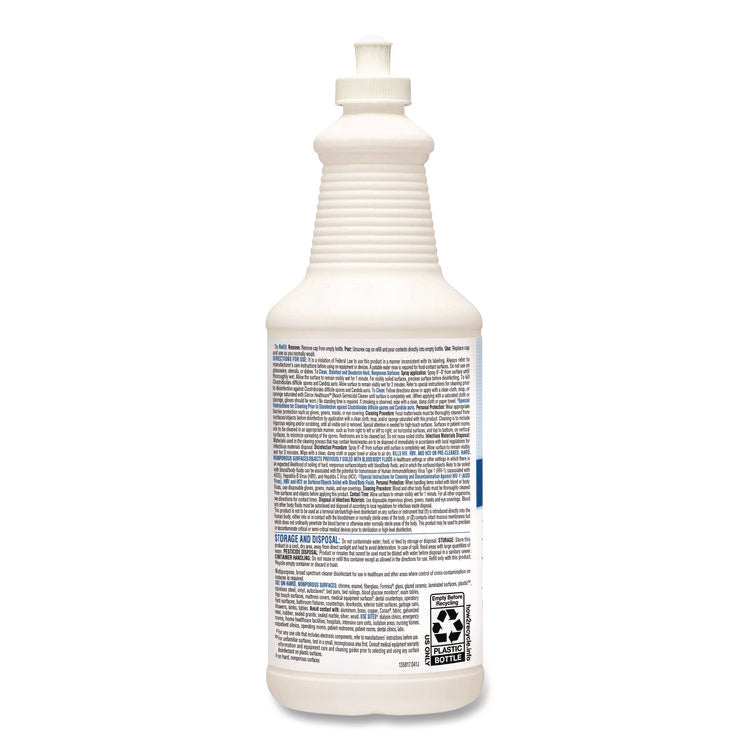 Bleach Germicidal Cleaner, 32 Oz Pull-Top Bottle, 6/carton