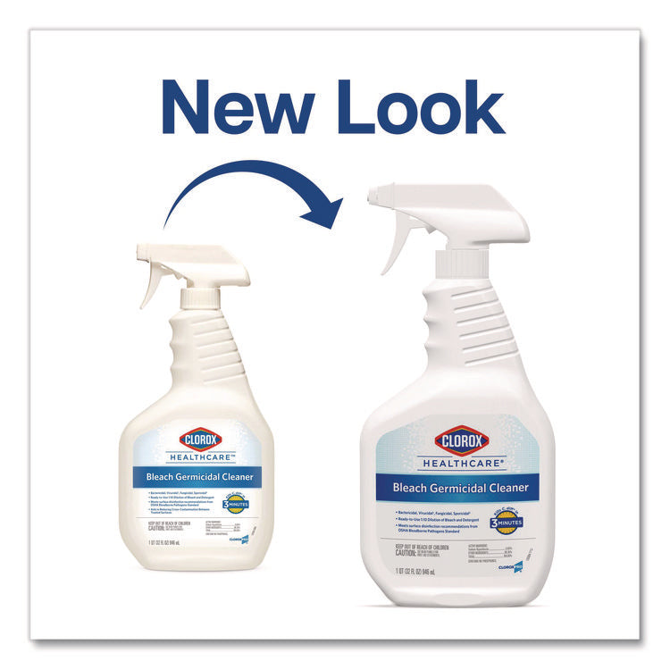 Bleach Germicidal Cleaner, 32 Oz Spray Bottle, 6/carton
