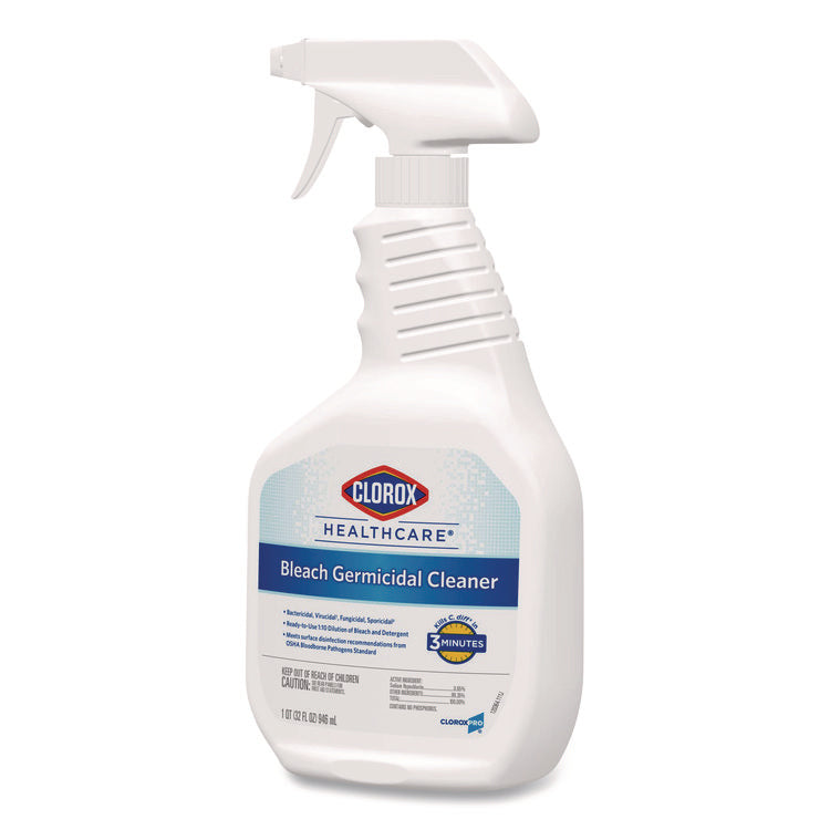 Bleach Germicidal Cleaner, 32 Oz Spray Bottle, 6/carton