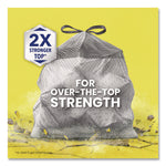 ForceFlex MaxStrength Tall Kitchen Drawstring Trash Bags, 13 gal, Fresh Clean Scent, 24 x 28, White, 34/Box, 6 Boxes/Carton