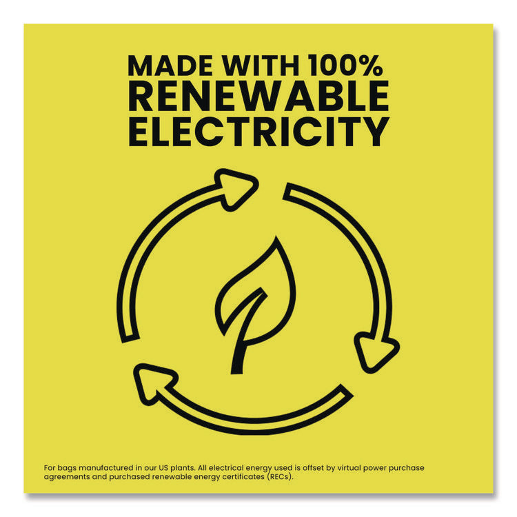 ForceFlex MaxStrength Tall Kitchen Drawstring Trash Bags, 13 gal, Fresh Clean Scent, 24 x 28, White, 34/Box, 6 Boxes/Carton