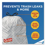 CloroxPro ForceFlex Tall Kitchen Drawstring Trash Bags, 13 gal, 23.75 x 24.88, Gray, 100/Box