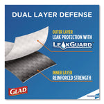 CloroxPro ForceFlex Tall Kitchen Drawstring Trash Bags, 13 gal, 23.75 x 24.88, Gray, 100/Box