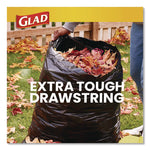 Guaranteed Strong Large Drawstring Trash Bags, Three-Ply, 30 gal, 1.05 mil, 30" x 33", Black, 90/Carton