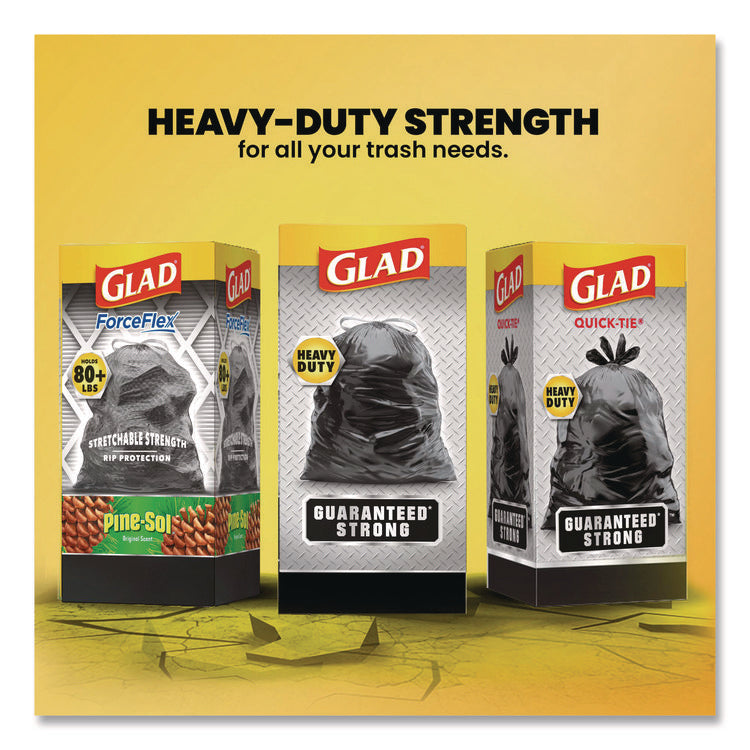 Guaranteed Strong Large Drawstring Trash Bags, Three-Ply, 30 gal, 1.05 mil, 30" x 33", Black, 90/Carton