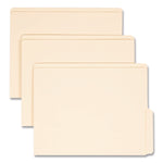 Heavyweight Manila End Tab Folders, 9" High Front, 1/2-Cut Tabs: Bottom, Letter Size, 0.75" Expansion, Manila, 100/Box