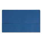 Two-Pocket Folder, Textured Paper, 100-Sheet Capacity, 11 X 8.5, Dark Blue, 25/box