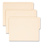 Heavyweight Manila End Tab Folders, 9" High Front, 1/2-Cut Tabs: Top, Letter Size, 0.75" Expansion, Manila, 100/Box