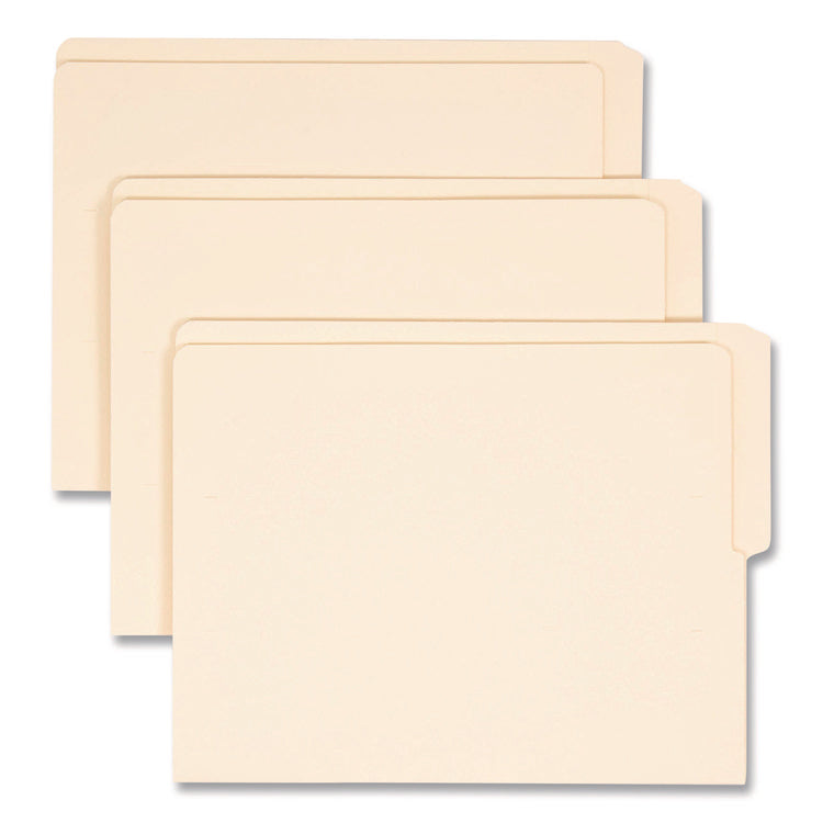 Heavyweight Manila End Tab Folders, 9" High Front, 1/2-Cut Tabs: Top, Letter Size, 0.75" Expansion, Manila, 100/Box