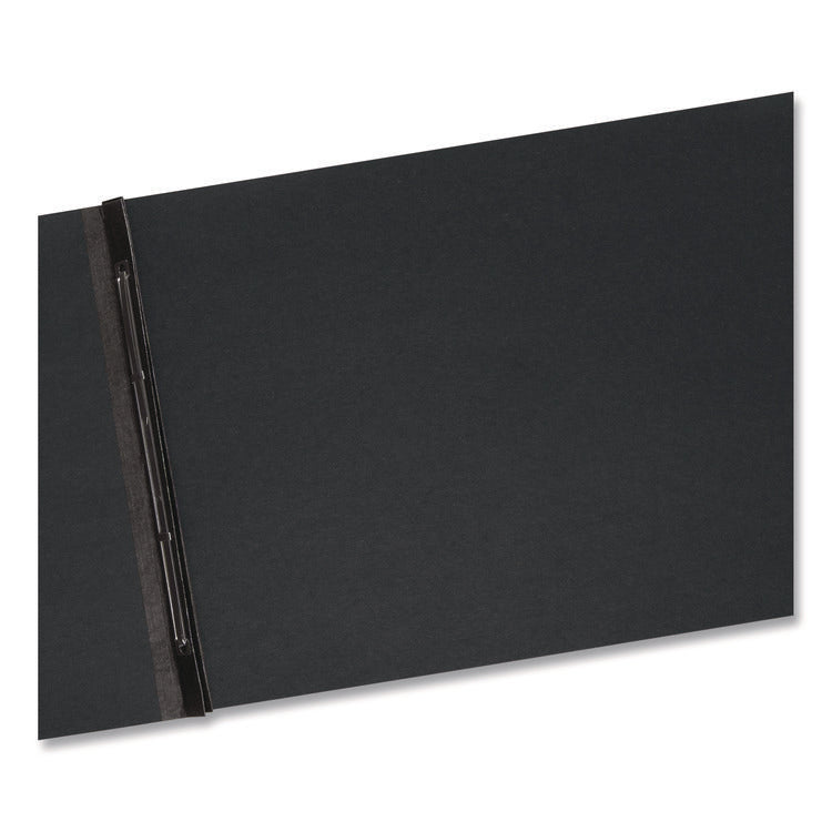 Prong Fastener Premium Pressboard Report Cover, Two-Piece Prong Fastener, 3" Capacity, 11 X 17, Black/black