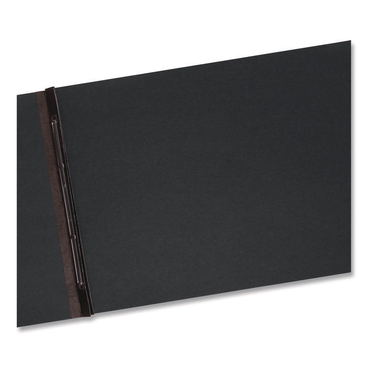 Prong Fastener Pressboard Report Cover, Two-Piece Prong Fastener, 3" Capacity, 11 X 17, Black/black