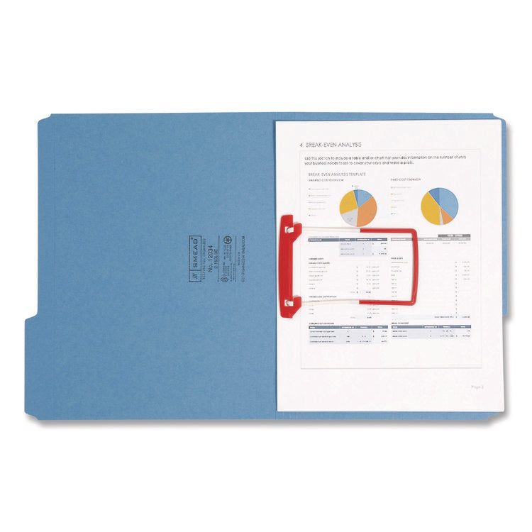 U-Clip Bonded Fasteners, 2" Capacity, 2.75" Center To Center, Red/white, 100/box