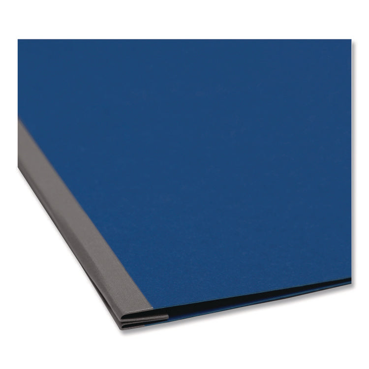 Prong Fastener Pressboard Report Cover, Two-Piece Prong Fastener, 3" Capacity, 8.5 X 11, Dark Blue/dark Blue