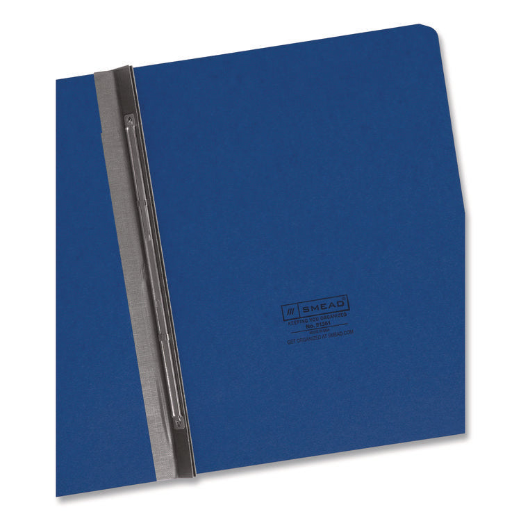 Prong Fastener Pressboard Report Cover, Two-Piece Prong Fastener, 3" Capacity, 8.5 X 11, Dark Blue/dark Blue