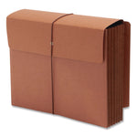 Redrope End Tab Wallets, 5.25" Expansion, 1 Section, Elastic Cord Closure, Straight Tabs, Letter Size, Redrope, 10/Box