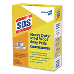 Steel Wool Soap Pads, 2.4 x 3, Steel, 15 Pads/Box, 12 Boxes/Carton