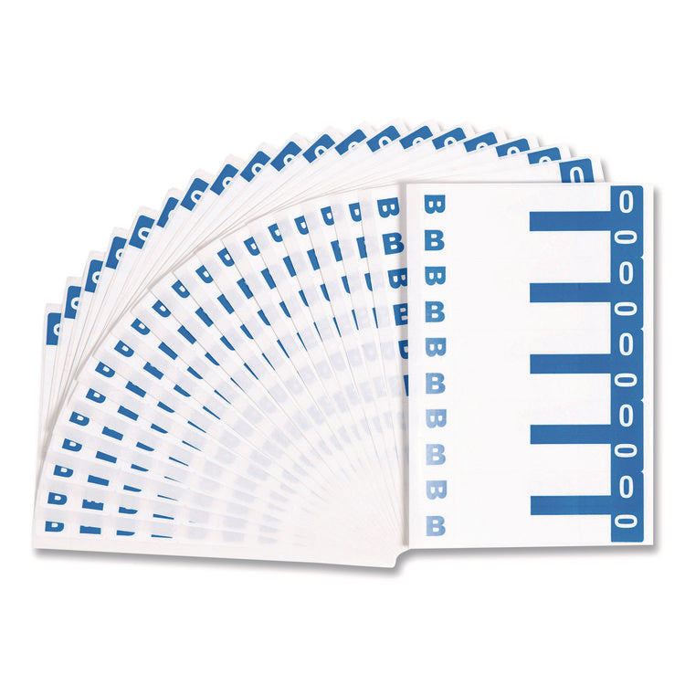 Alphaz Color-Coded First Letter Combo Alpha Labels, B/o, 1.16 X 3.63, Dark Blue/white, 5/sheet, 20 Sheets/pack