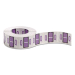 A-Z Color-Coded End Tab Filing Labels, Q, 1 X 1.25, White, 500/roll