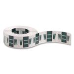 A-Z Color-Coded End Tab Filing Labels, W, 1 X 1.25, White, 500/roll