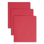 Two-Pocket Folder, Textured Paper, 100-Sheet Capacity, 11 X 8.5, Red, 25/box