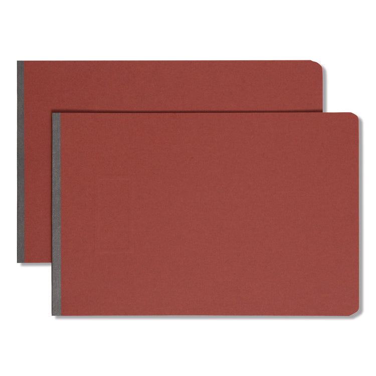 Prong Fastener Pressboard Report Cover, Two-Piece Prong Fastener, 3" Capacity, 11 X 17, Red/red