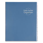 Deluxe Expandable Indexed Desk File/Sorter, 31 Dividers, Date Index, Letter Size, Dark Blue Cover