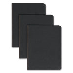 Prong Fastener Premium Pressboard Report Cover, Two-Piece Prong Fastener 3" Capacity, 8.5 X 11, Black/black