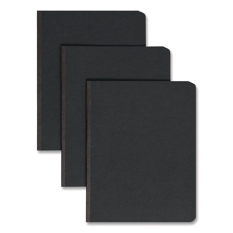 Prong Fastener Premium Pressboard Report Cover, Two-Piece Prong Fastener 3" Capacity, 8.5 X 11, Black/black