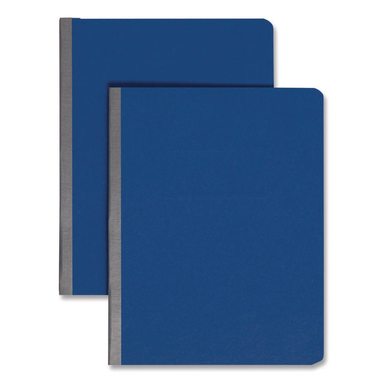 Prong Fastener Pressboard Report Cover, Two-Piece Prong Fastener, 3" Capacity, 8.5 X 11, Dark Blue/dark Blue