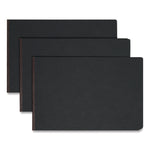 Prong Fastener Pressboard Report Cover, Two-Piece Prong Fastener, 3" Capacity, 11 X 17, Black/black