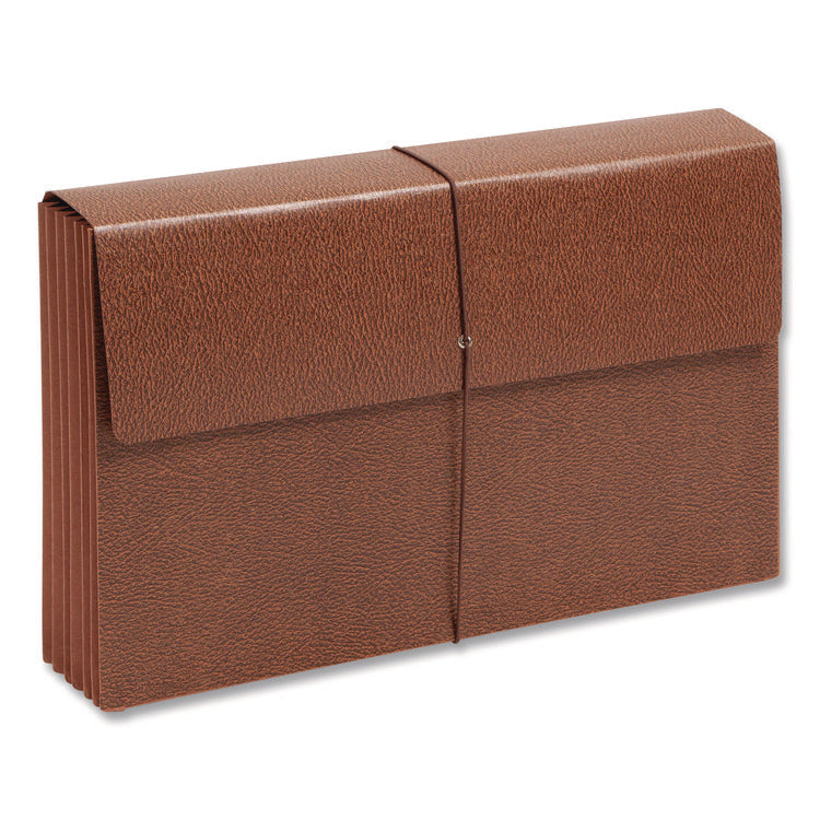 Classic Expanding Partition Wallet with Tear Resistant Gusset/Elastic Cord, 5.25" Exp, 6 Section, Legal Size, Redrope, 10/Box