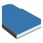 Expanding Recycled Heavy Pressboard Folders, 1/3-Cut Tabs: Assorted, Legal Size, 1" Expansion, Dark Blue, 25/Box
