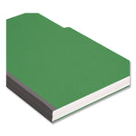 Expanding Recycled Heavy Pressboard Folders, 1/3-Cut Tabs: Assorted, Legal Size, 1" Expansion, Green, 25/Box