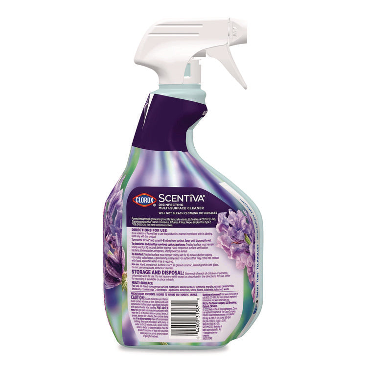 Scentiva Disinfecting Multi-Surface Cleaner, Bleach Free, Lavender and Jasmine, 32 oz Spray Bottle