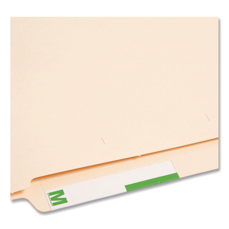 Alphaz Color-Coded First Letter Combo Alpha Labels, M/z, 1.16 X 3.63, Light Green/white, 5/sheet, 20 Sheets/pack