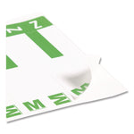 Alphaz Color-Coded First Letter Combo Alpha Labels, M/z, 1.16 X 3.63, Light Green/white, 5/sheet, 20 Sheets/pack