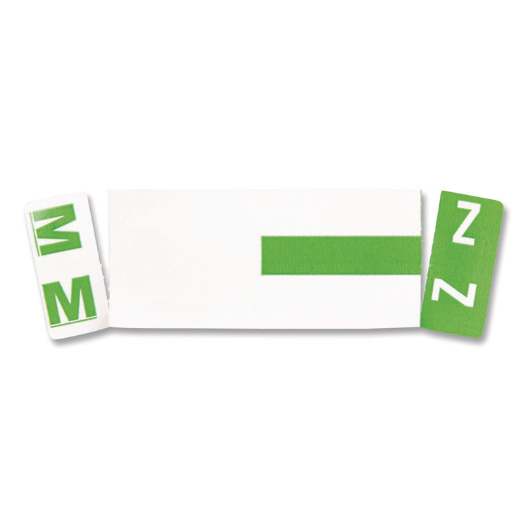 Alphaz Color-Coded First Letter Combo Alpha Labels, M/z, 1.16 X 3.63, Light Green/white, 5/sheet, 20 Sheets/pack