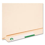 Alphaz Color-Coded First Letter Combo Alpha Labels, C/p, 1.16 X 3.63, Dark Green/white, 5/sheet, 20 Sheets/pack