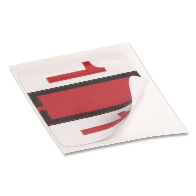 Numerical End Tab File Folder Labels, 1, 1 X 1.25, White, 500/roll