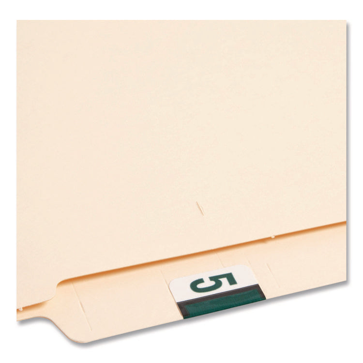 Numerical End Tab File Folder Labels, 5, 1 X 1.25, White, 500/roll