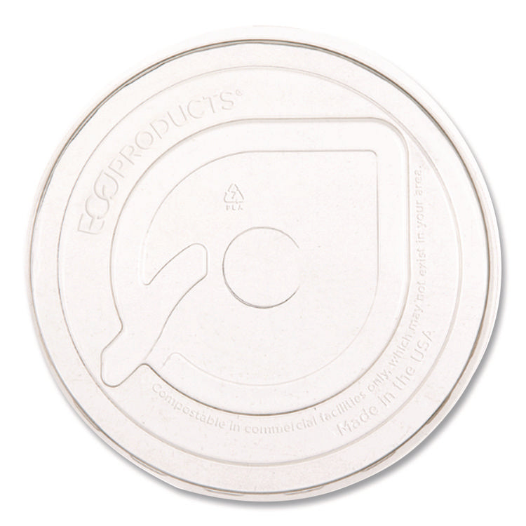GreenStripe Cold Cup Flat Lids, Fits 9 oz to 24 oz Cold Cups, Plastic, Clear, 100/Pack, 10 Packs/Carton