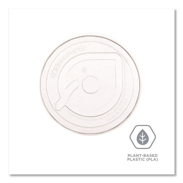 GreenStripe Cold Cup Flat Lids, Fits 9 oz to 24 oz Cold Cups, Plastic, Clear, 100/Pack, 10 Packs/Carton