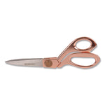 Vintage Stainless Steel Scissors, 8" Long, Offset Rose Gold Handle