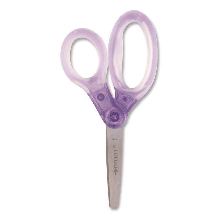 Jellies Kids Scissors, 5" Long, Straight Assorted Handle Colors, 12/Pack