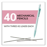 Xtra Smooth Mechanical Pencil, HB #2 Black Lead, Assorted Pastel Color Barrels, 40/Pack